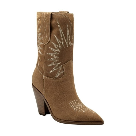 Marc Fisher Shoes - MARC FISHER Womens Brown Comfort Rogers Pointed Toe Western size 6